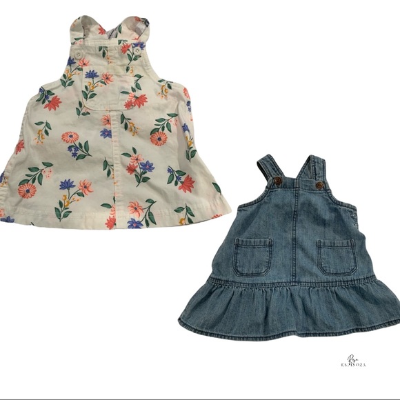 Other - 2 girls overall dresses 6 months